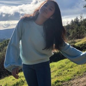 A New Day blue blouson sleeve sweatshirt